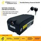 Mobile StairLift - Genesis ECO - Monte-escalier portable - chaise mobile légère à batterie - noir-Le monte-escalier supporte une capacité maximale de 250 lb pour assurer la sécurité de la plupart des utilisateurs