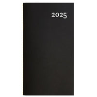 W. Maxwell - Agenda 2025 Mini - 3.5 po x 6.25 po - Noir - Bilingue-Janvier à décembre 2025