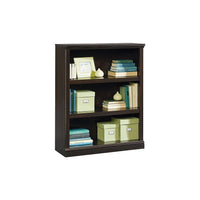 Sauder® - Bibliothèque à trois tablettes, fini bois Jamocha-Comprend deux tablettes ajustables et une fixe