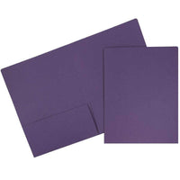 JAM Paper - Premium - Dossier portefeuille mat à 2 pochettes - violet foncé - Paquet de 6-Dossier violet foncé