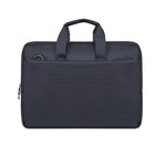 Rivacase - Central sacoche pour ordinateurs portables 15,6 po, noir -2 poches externes fermée de fermetures éclair pour documents A4 et accessoires