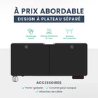 MotionGrey - Bureau debout électrique réglable Ergo2 avec réglages de mémoire - 55 po x 24 po, plateau noir, cadre noir-8