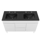 Modway - Render 48" Meuble de salle de bain à double lavabo - Blanc Noir-Matchs non inclus