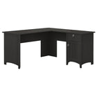 Bush Furniture Salinas - Bureau en forme de L avec rangement - noir vintage (SAD160VB-03)-Construit en stratifié sur bois d'ingénierie