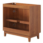 Modway - Miles 36" Armoire de toilette de salle de bain (lavabo non inclus) - Noyer-Capsules de pied non marquées