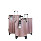 TRAVLR - Valise d'enregistrement légère à coque rigide, 24 po - Or Rose-Poignée de transport supérieure et latérale renforcée sur tous les modèles