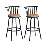 Homy Casa - Tabourets de Bar Industriels Pivotants 24 po et 29 po - Paquet de 2-Le design à lattes ajoute de l'élégance et de la sophistication à votre espace de repas