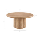 Modway - Tori Rond de 31 pouces Terrasse extérieure Béton Table à manger - Chêne-Finition inspirée du bois