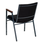 Flash Furniture – Chaise empilable robuste à revêtement noir à motifs et rembourrage de 3 po Hercules, avec accoudoirs, 4/pqt-Capacité de poids de 550 lb