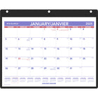 AT-A-GLANCE - Calendrier mural/de bureau mensuel 2025 - 8 1/8 po H x 11 po l - bilingue-Format des pages : 8 1/8 po H x 11 po l