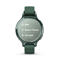 Garmin - Lily 2 Active Jasper Vert avec Bracelet en Silicone-Le GPS intégré suit de nombreuses activités de plein air ; De plus, obtenez des applications sportives pour le yoga, le Pilates, le cardio, la danse, le golf et bien plus encore