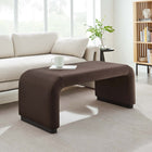 Modway - Koda Performance Velvet Ottoman de la cascade - Brun chocolat noir-Tissu résistant aux taches