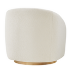 Modway - Holland Pivot Tissu chenille Fauteuil - Crème-Glides sans marquage