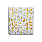 Staples - Relieur 1 po - Motif de chiots-Relieur à trois anneaux de 1 po avec pellicule vinyle transparente