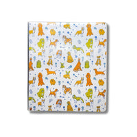 Staples - Relieur 1 po - Motif de chiots-Relieur à trois anneaux de 1 po avec pellicule vinyle transparente