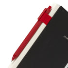 Gry Mattr - Cahier de notes contrastant avec stylo - Noir-Fermeture élastique