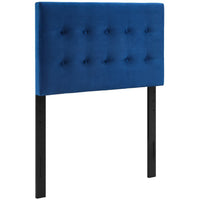 Modway - Emily Biscuit Touffé Performance Velvet Tête de lit jumelée, Marine-Luxueuse tête de lit jumelée moderne