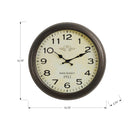 Monarch Specialties - Horloge - 16 po Rond - Horloge Murale - Brun Antique - Transitionnel-Un cadre en plastique brun durable avec des aiguilles classiques en métal noir sous la surface protectrice en verre pour un aspect fini