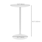 HOMCOM - Table de bar ronde haute 40 po - blanc-Doté d’un plateau rond et spacieux pour accueillir plats et boissons 