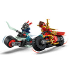 LEGO - Ninjago La course à moto de Kai-2 figurines NINJAGO - L’ensemble de jeu de rôle comprend le guerrier ninja Kai et un méchant éclaireur draconique spectral pour monter sur les jouets de moto