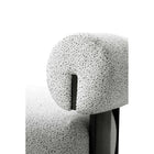 Manhattan Comfort - Bartow fauteuil d’appoint rembourré style milieu du siècle 30,7" - ivoire et noir-Chaise d’appoint sans accoudoirs unique avec base de dossier et cadre uniques