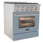 Kucht - 30 po Série KDF Cuisinière Pro Style au gaz naturel - Acier inoxydable/Bleu pâle-Convertible au propane liquide