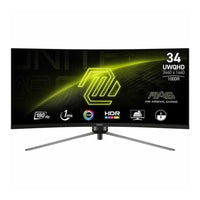 MSI - Moniteur de jeu VA 34 po - MAG 345CQR -Assurez-vous de l'intensité et de la pureté des couleurs lorsque vous jouez