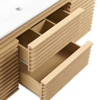 Modway - Render Fixation murale de 48" Vanette de salle de bain - Oak White-9