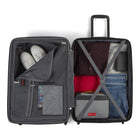 Swiss Mobility - Ensemble de 3 valise rigide ABS - Rouge-Système d'expansion à fermeture éclair pour 20 % d'espace de rangement en plus* (24 pouces et 28 pouces)