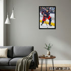 Johnny Gaudreau Columbus Blue Jackets - Toile encadree - 22" x 31"-Prêt à accrocher - livré entièrement assemblé