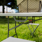 Outsunny - Table pliante 6 pi avec poignée de transport-Convient aussi bien pour une utilisation intérieure qu’extérieure, polyvalent pour divers événements  