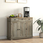 HOMCOM - Buffet 39,8 po L avec rangement - gris-Convient à la cuisine, au salon, à la salle de bain pour ranger des ustensiles, de la papeterie ou des serviettes 
