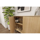 Nexera - Console de rangement 2 portes Slim, Érable doré-7