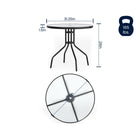 Flash Furniture - Ensemble de jardin couleur noire de 6 pièces avec table, parasol et 4 chaises pliantes-Taille du plateau: ronde de 31,25 po