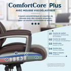La-Z-Boy - Fauteuil de direction à soutien lombaire pneumatique Mercer - brun-Recouvrement doux et souple en simili cuir de première qualité VeloSoft