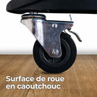 MotionGrey - Roues pivotantes robustes 3 po - Roulettes avec freins - Argent-Système de verrouillage sécurisé : Frein métallique qui bloque la roue et la rotation pour maintenir votre bureau stable