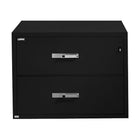 Gardex – Classeur latéral à 2 tiroirs, résistant au feu, 29 haut. x 38 3/4 larg. x 23 1/2 prof. (po), noir (GXGL-402-BK)-Classeur latéral à 2 tiroirs, résistant au feu, certifié UL, 38 3/4 po de largeur, format légal ou lettre