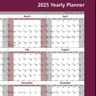 Brownline - 2025 Calendrier annuel horizontal/vertical annuel mural imprimé des deux côtés - 32 po x 48 po - Anglais-Calendrier horizontal/vertical annuel mural imprimé des deux côtés