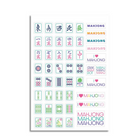 Hilroy - Autocollants Mahjong, 4 feuilles-Motifs inspirés du Mahjong