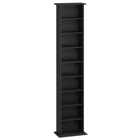 HOMCOM - Armoire de rangement multimédia DVD mince à 9 niveaux avec étagères ajustables - noir-Peut contenir jusqu'à 252 CD dans 9 compartiments 
