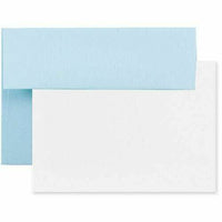 JAM Paper - Ensemble de papeterie 25 cartes blanches et 25 enveloppes A2 - Bleu bébé - lot de 25-Couleur: bleu bébé