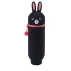 Punilabo - Étui à crayons debout - Lapin noir-L'étui à stylos, crayons et marqueurs Punilabo sur pied se transforme en pot à stylos au besoin. 