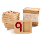 Learn Well - YUSE0269 Plateaux numérotés 1 à 9-Idéal pour explorer le dénombrement, les liens numériques et le langage mathématique de plus que et moins que.