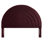 Modway - Solana Arqué Performance Velvet Tête de lit complète, Mûrier-Assemblée requise