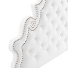 Modway - Diana Touffe Performance Velvet Tête de lit jumelée, Blanc-Tissu résistant aux taches durable