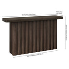 Hudson&Canal - Console rectangulaire cannelée Olie de 140 cm de large - Chêne brun-Dimensions du produit : 55 po L x 14 po l x 29,5 po H