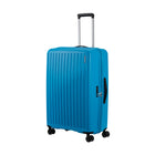 American Tourister - Rejoy Spinner Grand - bleu azur-Les poignées de transport supérieure et latérale rétractables restent près de la valise pour la protéger contre les dommages
