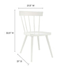 Modway - Sutter Fauteuil d’appoint de salle à manger - Blanc-Détails de la broche