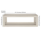 Hudson&Canal - Table basse rectangulaire Stellan 47" de largeur - Blanc aulne-9