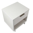 Manhattan Comfort - Table de nuit moderne Granville 18,11" à 1 tiroir - Blanc - Lot de 2-15,16 po L x 18,11 po l x 19,49 po H
